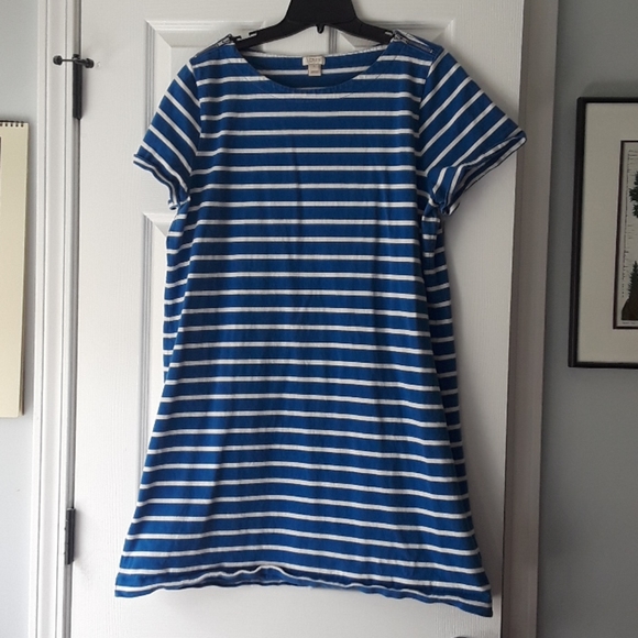 J. Crew Factory Nautical Stripe Dress - Picture 1 of 3